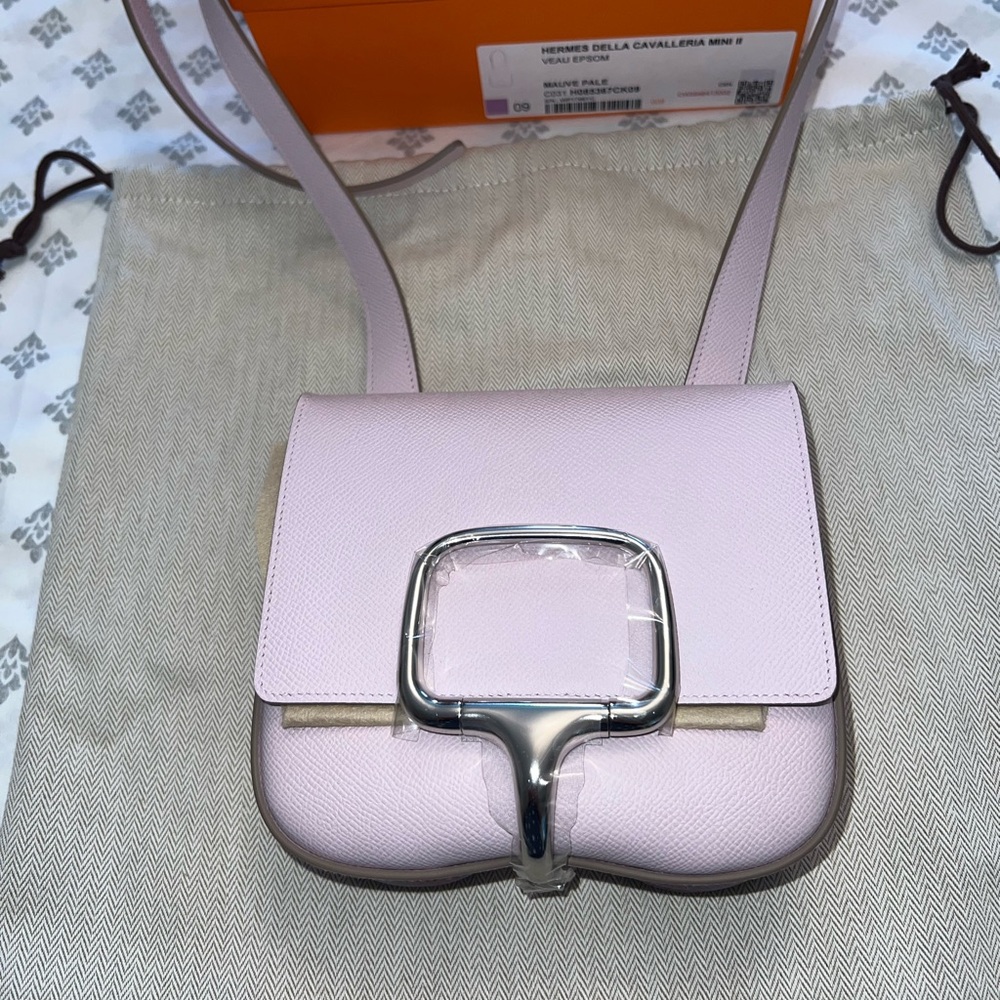 Brand New Hermes Della Cavalleria - Mauve Pale